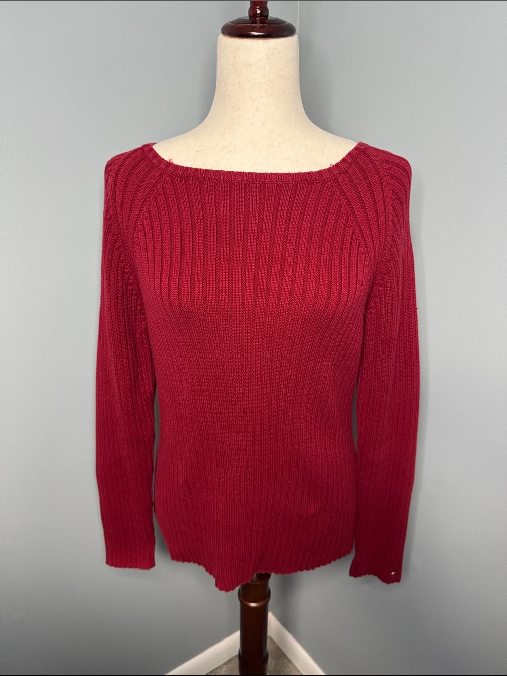 Tommy Hilfiger Women’s Red Knit Sweater Sz L
